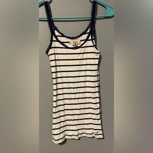 Hollister Navy and White Striped Tank